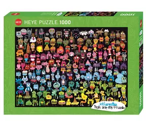 HEYE Puzzle Pens are my Friends: Doodle Rainbow / 1000 dílků / 70 x 50 cm
