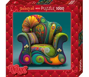 HEYE Puzzle Relax! Pohodlné křeslo / 1000 dílků / Čtvercový formát / 56 x 56 cm