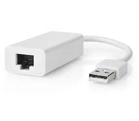 Nedis CCGB60950WT02 bílá / USB síťový adaptér / USB-A 2.0 / RJ-45 / 100 Mbps