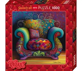 HEYE Puzzle Relax! Relaxační křeslo / 1000 dílků / Čtvercový formát / 56 x 56 cm