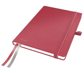 LEITZ Zápisník čtverečkovaný Complete A5 červená / 96 g/m2 / 80 listů / 14,7x21,3 cm