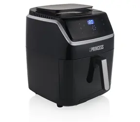 Princess 182080 černá / Horkovzdušná fritéza / Parní trouba 2v1 / 6,5 l / Dotykový displej