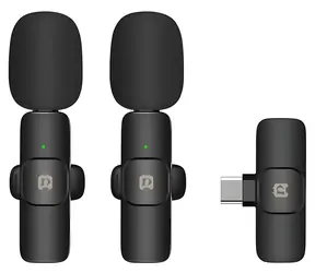 Puluz PU3151B černá / Klopový mikrofon / sada 2 ks / bezdrátový / USB-C / 2,4 GHz