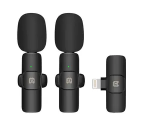 Puluz PU3150B černá / Klopový mikrofon / bezdrátový / Lightning / redukce hluku / dosah 20 m