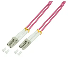 LogiLink OM4 LC-LC fialová / Optický patch kabel / Duplex / Multimode / 10 m