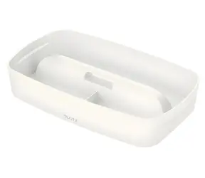 Leitz MyBox Organizér s držadlem (S) bílá / Organizér / ABS / voděodolný / 30,7 x 18,1 x 5,6 cm