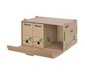 Leitz Esselte ECO Archivační kontejner hnědá / Archivační kontejner / Otvírání zpředu / Karton