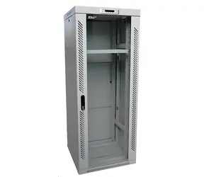 LEXI-Net 19" rozvaděč šedý / Stojanový rozvaděč / 27U / 600 x 600 mm / rozebíratelný / skleněné dveře