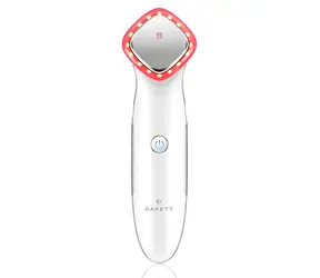 Garett Beauty Serum Skin bílá / Přístroj pro péči o pleť / LED terapie / EMS / sonické vibrace / teplý obklad
