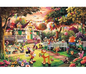 TREFL Puzzle Premium Plus Narozeninová oslava Mickey Mouse / 1000 dílků / 68,3 x 48 cm / FSC certifikace