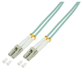 LogiLink LC-LC modrá / Optický patch kabel / OM3 / 50/125 / Duplex / 1 m