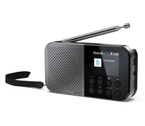 Sharp DR-P520 OSAKA šedá / Přenosné rádio / Digitální tuner / Bluetooth 5.3 / Displej 2" / USB-C
