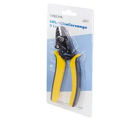 LogiLink WZ0064 / Odizolovací kleště na optická vlákna / 0,13-4 mm / černá, žlutá
