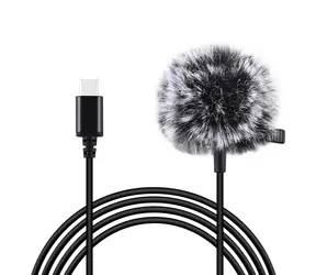 Puluz PU425 / Klopový mikrofon / Všesměrový / USB-C / Kabel 1,5 m