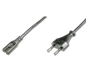 Digitus napájecí kabel Euro - IEC C7 1,8m černá / Napájecí kabel / H03VVH2-F / 0,75 mm2