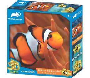 PRIME 3D Puzzle Animal Planet: Klaun očkatý / 63 dílků / 3D efekt / 46 x 31 cm