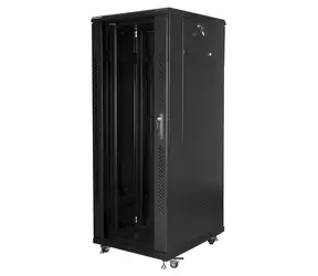 Lanberg FF01-6832-12B černá / Stojanový rozvaděč / 19" / 32U / 600x800 mm / Skleněné dveře / Nosnost 800 kg
