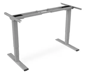 Digitus DA-90435 šedá / Stolní rám / elektricky nastavitelný / dvoumotorový / výška 62-127 cm / nosnost 100 kg