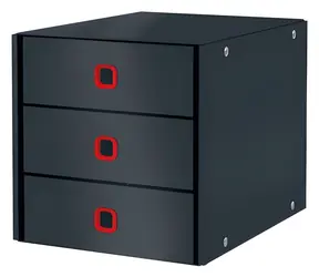 Leitz Click&Store Cosy sametově šedá / Zásuvkový box / 3 zásuvky / 286 × 282 × 358 mm