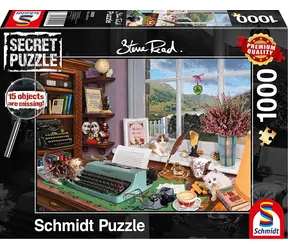 SCHMIDT Puzzle Secret Na pracovním stole / 1000 dílků / 15 skrytých detailů