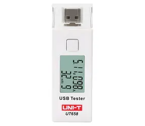 UNI-T UT658 / USB tester / 3-9 V / 0-3 A / LCD displej