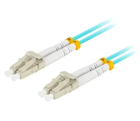 Lanberg Optický patch kabel LC/UPC-LC/UPC cyan / Optický patch kabel / Duplex / OM3 50/125 / 3 m / LSZH