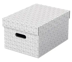 ESSELTE Úložný box Home L bílá / Sada 3 ks / lepenka / 355 × 305 × 510 mm