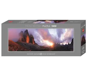 HEYE Panoramatické puzzle Tre Cime, Dolomity, Itálie / 1000 dílků / 95 x 33 cm