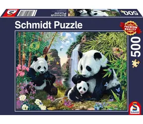 SCHMIDT Puzzle Pandy u vodopádu / 500 dílků / 48,1 × 34,1 cm