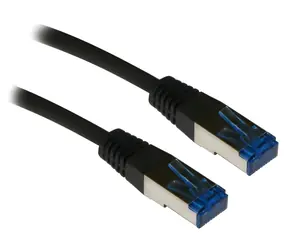 XtendLan SFTP CAT6A 0,5m černá / Patch kabel / RJ45-RJ45 / LSZH