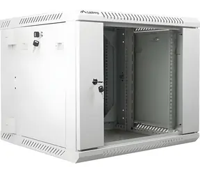 Lanberg WF02-6609-10S šedá / Nástěnný rozvaděč / 19" / 9U / 600x600 mm / dvoudílný / flat pack