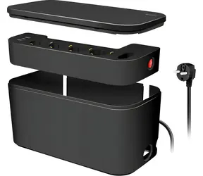 LogiLink LPS282U černá / Zásuvkový blok / 5x zásuvka / 1,5 m