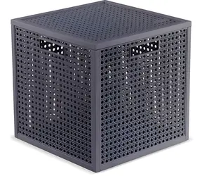 Curver Kaya tmavě šedá / Úložný košík s víkem / 19 l / 21,4 x 11,2 x 11,2 cm