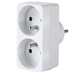 Nedis síťový rozbočovač 2x zásuvka typu E bílý / Rozbočovač / 250 V AC / 16 A / 3500 W