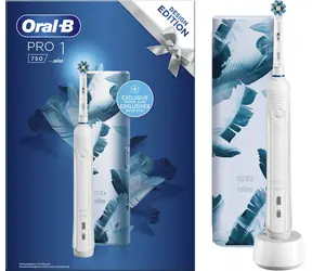 Oral-B Pro 1 750 CrossAction White / Elektrický zubní kartáček / bílá / pouzdro / nabíjecí kabel