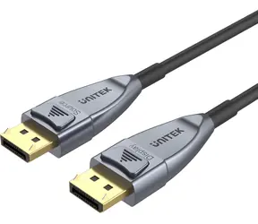 Unitek C1618GY šedá / Kabel DisplayPort / optický aktivní / 20 m / DP 1.4 / 8K 60Hz