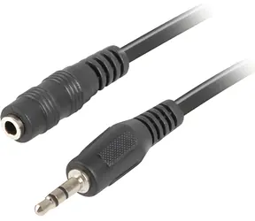 Lanberg CA-MJFJ-10CC-0015-BK černá / Audio kabel / Jack 3.5mm (M) - Jack 3.5mm (M) / 1,5 m