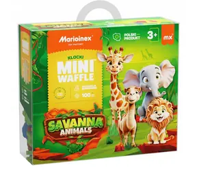 MARIOINEX Stavebnice Mini Waffle Zvířata savany / 100 dílků