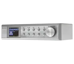 Soundmaster IR1500SI stříbrná / Kuchyňské rádio / DAB+ / FM / Bluetooth / Wi-Fi / 2" LCD