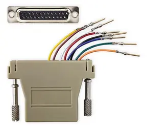 Nedis adaptér D-Sub 25-Pin (F) - RJ45 (F) slonová kost / Adaptér / poniklovaný