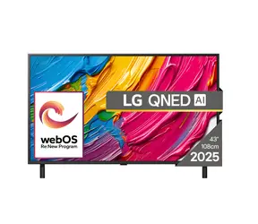 43" LG 43QNED80A3A černá / Televize / 4K UHD / QNED / HDMI / Wi-Fi / WebOS / 20W repro