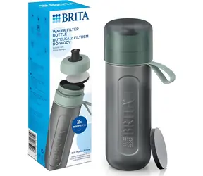Brita Fill & Go Active zelená / Filtrační láhev na vodu / 0,6 l / 2x MicroDisc filtr