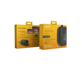 ZAGG Pro Mouse černá / Bezdrátová myš / s nabíjecí podložkou / Bluetooth / 800-1600 DPI / párování 3 zařízení