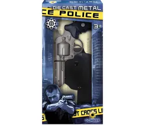 GONHER Kovový policejní revolver s pouzdrem / 239880