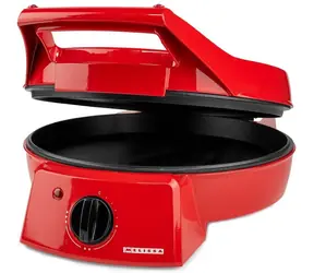Nedis Melissa červená / Pec na pizzu a gril / 1800 W / O 30 cm / 3 stupně teploty