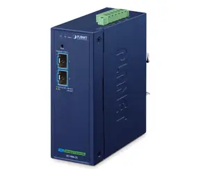 PLANET IXT-900-2X / Průmyslový konvertor / 2x 10G/2.5G/1G/100BASE-X SFP+ / -45 až 75°C / DIN / SNMP