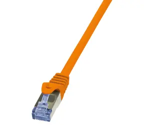 LogiLink Patch kabel Cat6A oranžová / Patch kabel / S/FTP / RJ-45 / 0,5 m