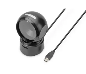Digitus DA-81005 černá / Čtečka 1D/2D kódů / USB / stolní / 200 skenů/s