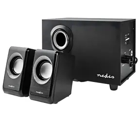 Nedis PC reproduktory černé / Reproduktory / 2.1 / 33 W / USB napájení / 3,5 mm jack