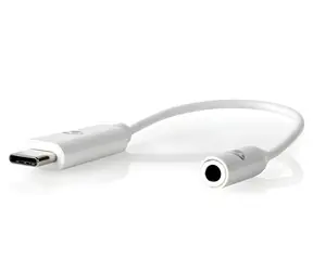 Nedis Adaptér USB-C na jack 3,5 mm bílý / Adaptér / USB-C (M) - 3,5mm jack (F) / 15 cm